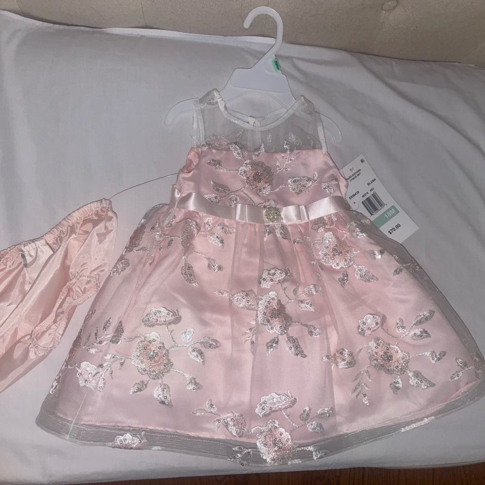 Macy’s Beautiful Pink Elegant Dress for 18 Month Old